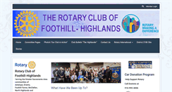 Desktop Screenshot of foothillhighlandsrotary.org