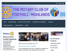 Tablet Screenshot of foothillhighlandsrotary.org